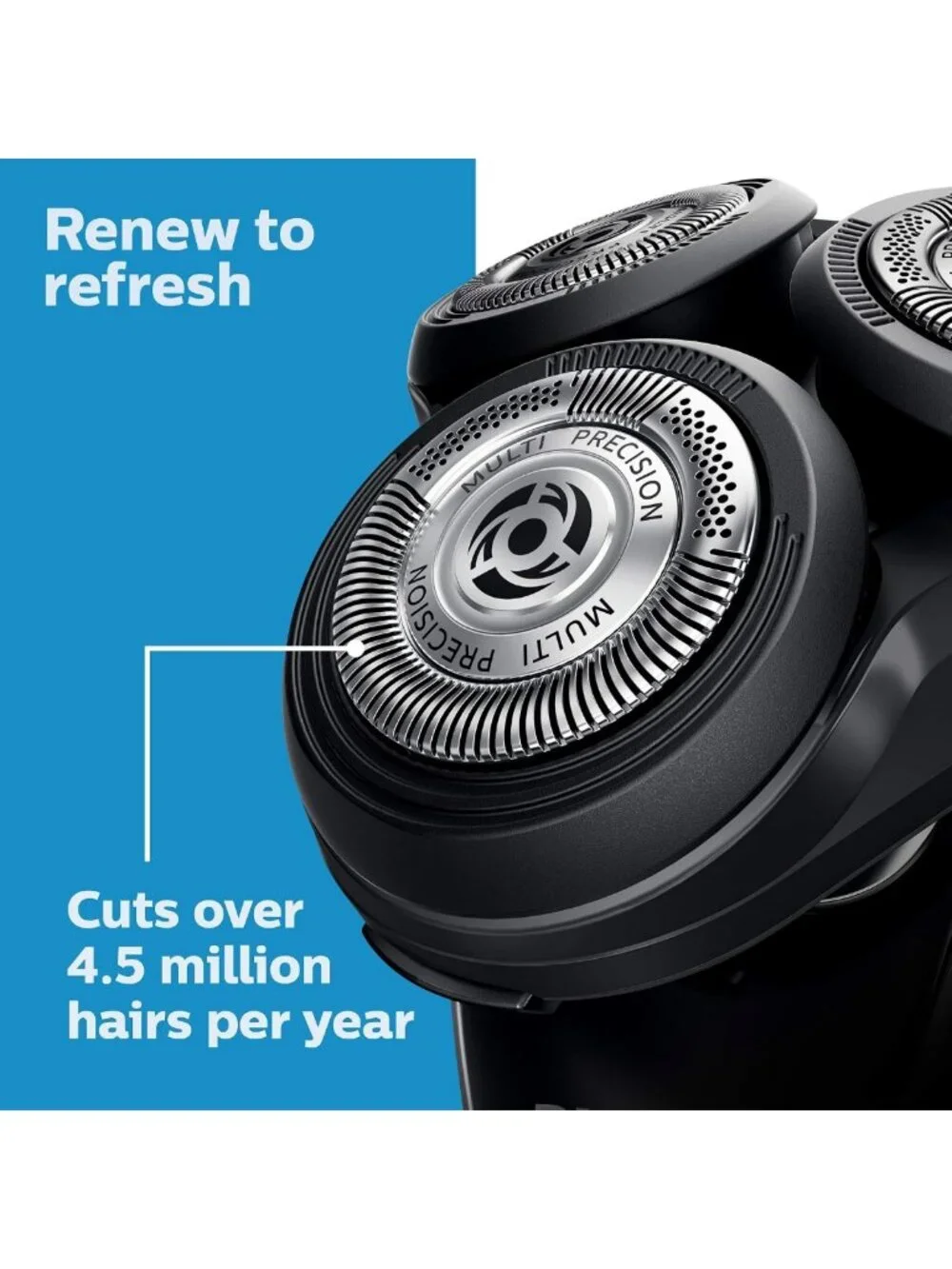 Genuine Replacement Shaver Heads for Smooth Shaving, 3 Pack